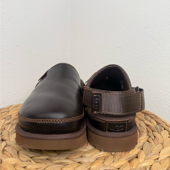 NEW Ugg Ironwood Clog Regenerate GOLDENSTAR SLINGBACK CLOGS Leather Dark Brown - Picture 4 of 9